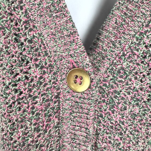 J. Jill Crochet Knit Cardigan Sweater 4X Cotton V-Neck Slouchy NWOT CJ-2156 - Picture 5 of 12